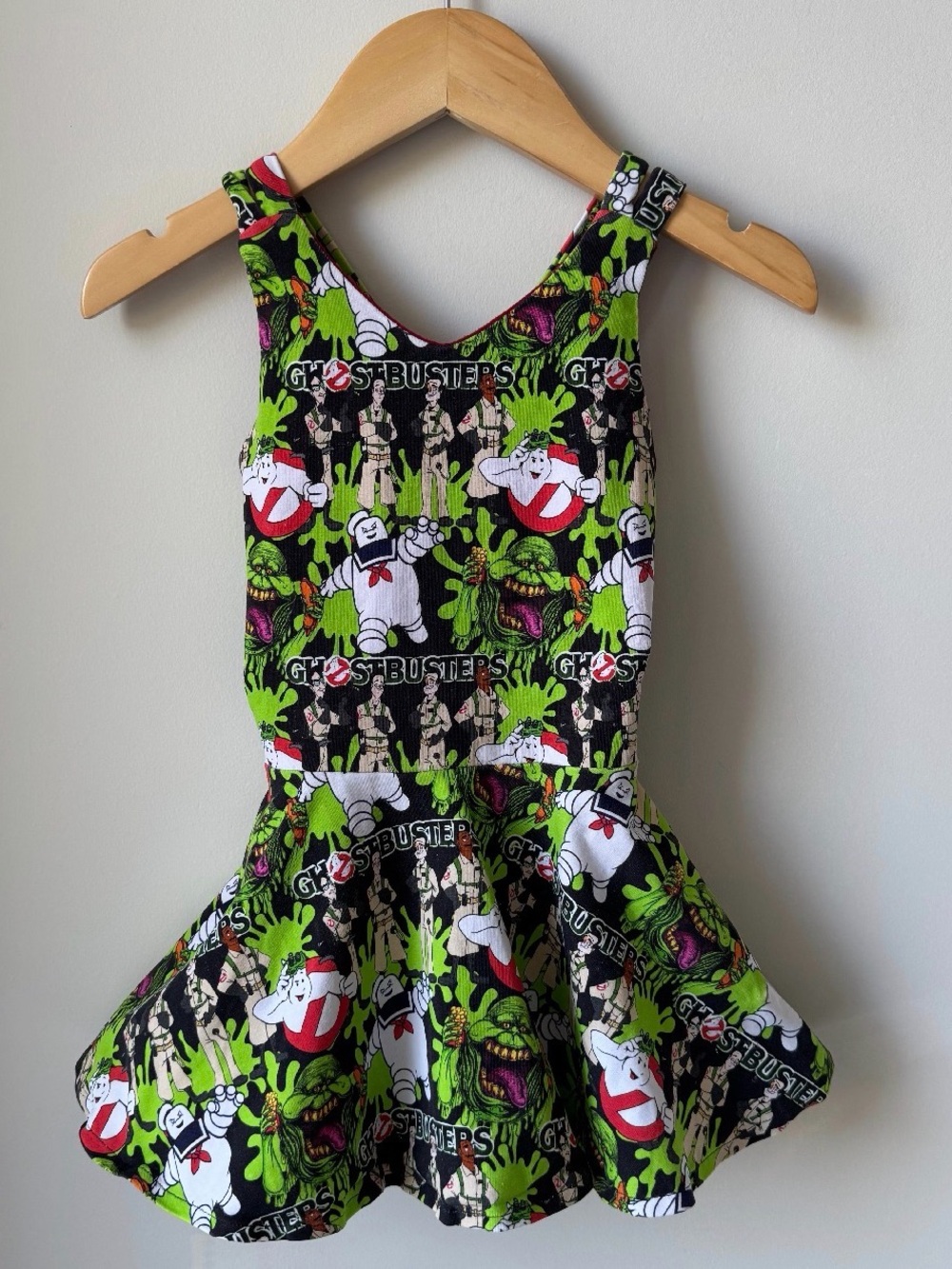 Handmade Girlsβ Ghostbusters Skater Dress Size 2